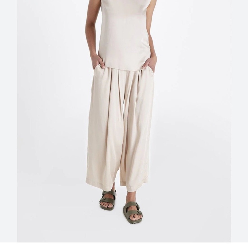 Neu Nomads‎ NWT XSize Small Cream Palazzo Wide Leg Pants